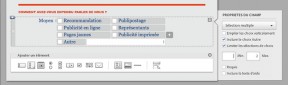 Les outils d’ajout de champs de FormsCentral.